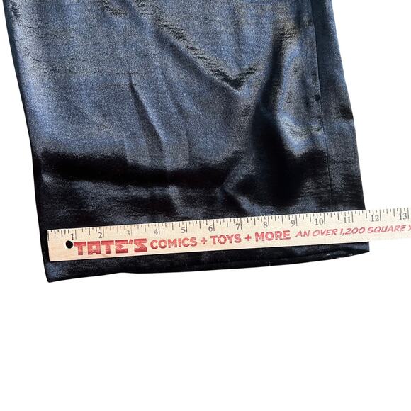 Donna Karan New York Black Satin Wide Leg Pants M Elastic Waist Lounge - Picture 5 of 12